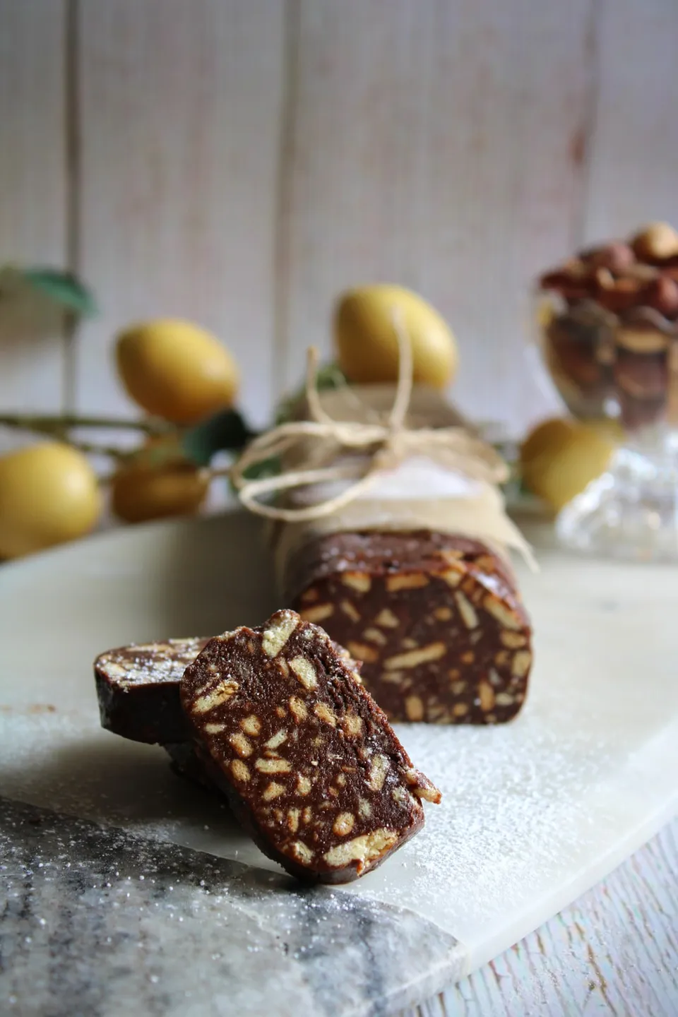 Salame de chocolate de Lampone Pastelería